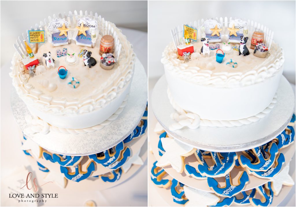 Wedding Photography at The Beach House, Anna Maria Island, cake picture