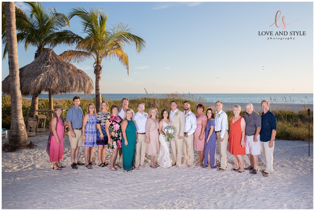 Group shot at an Anna Maria Island Wedding