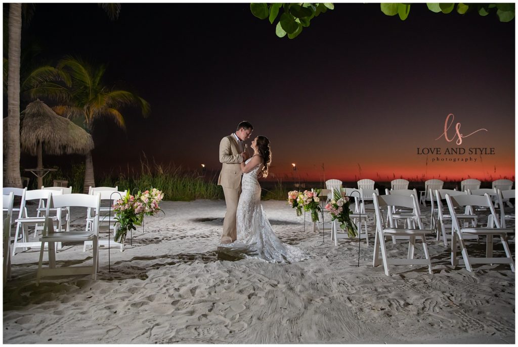 Bride and Groom's first dance during their Intimate Anna Maria Island Wedding