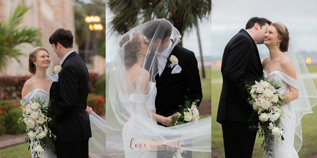 Bride and Groom portraits after their Gorgeous Sarasota Wedding