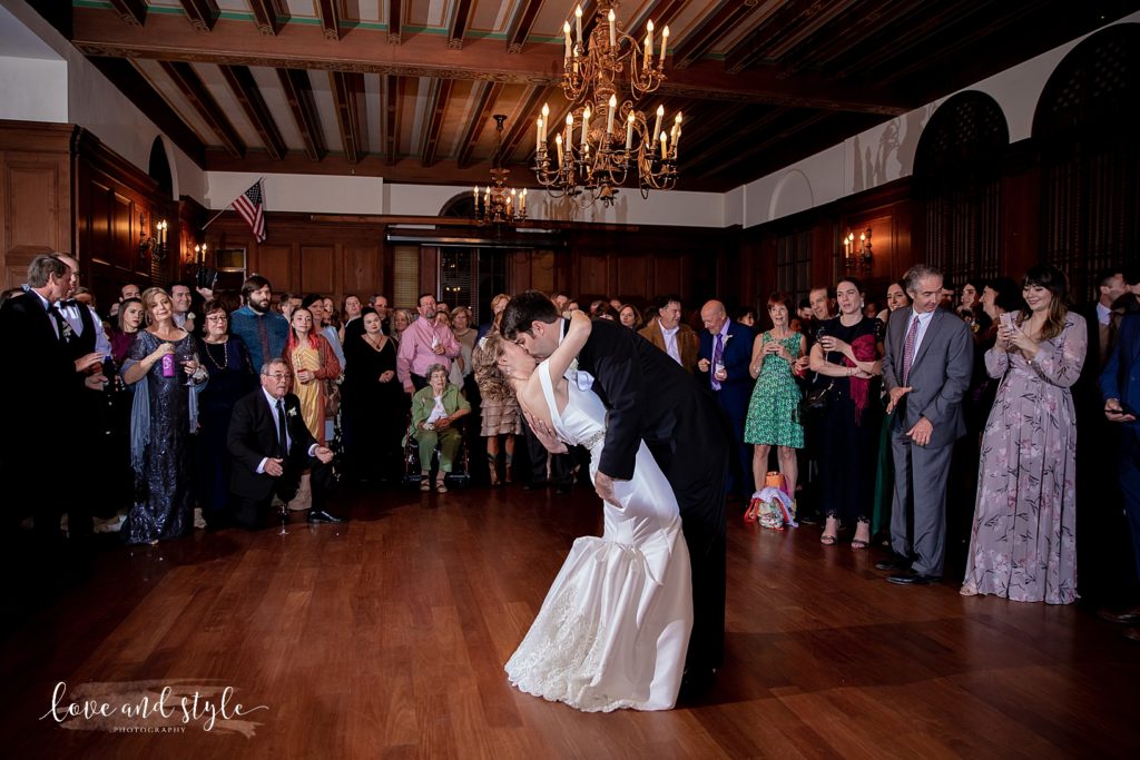 First Dance of the bride and groom after their Gorgeous Sarasota Wedding