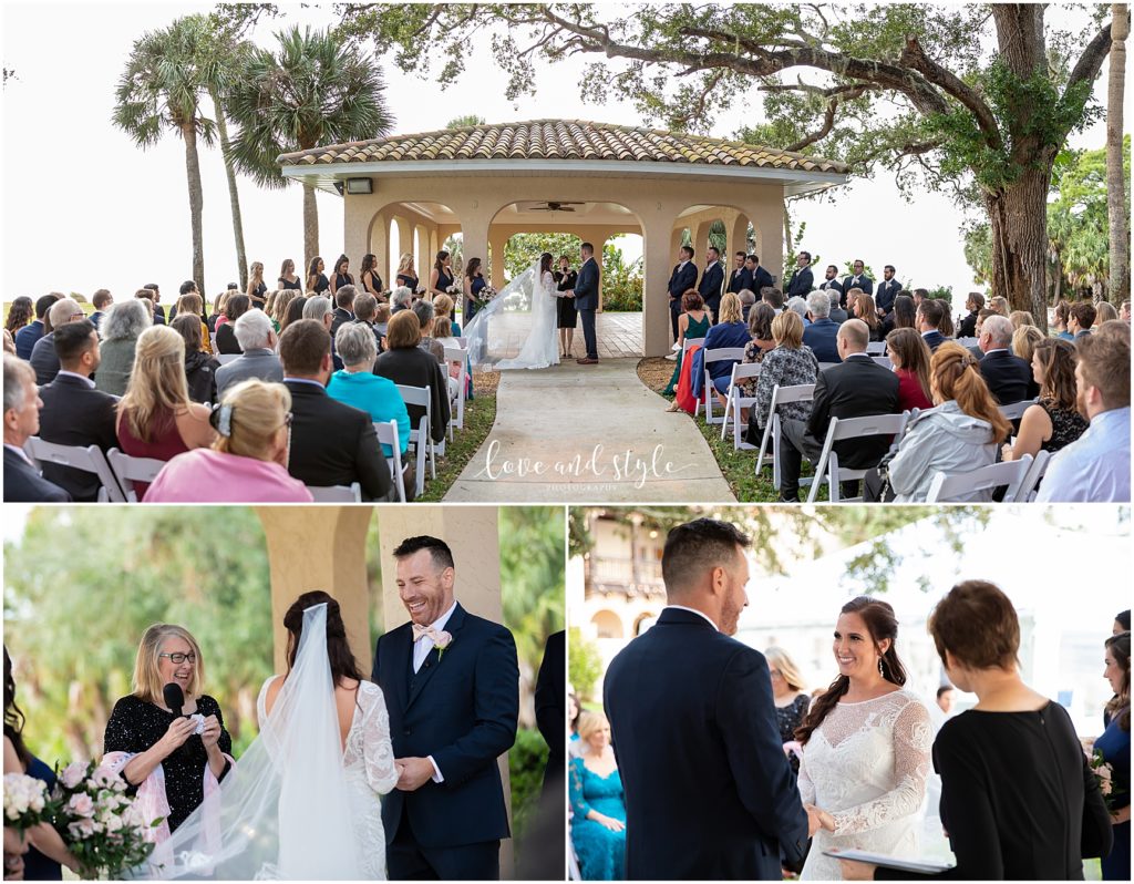 Powel Crosley Estate Wedding ceremony photo collage