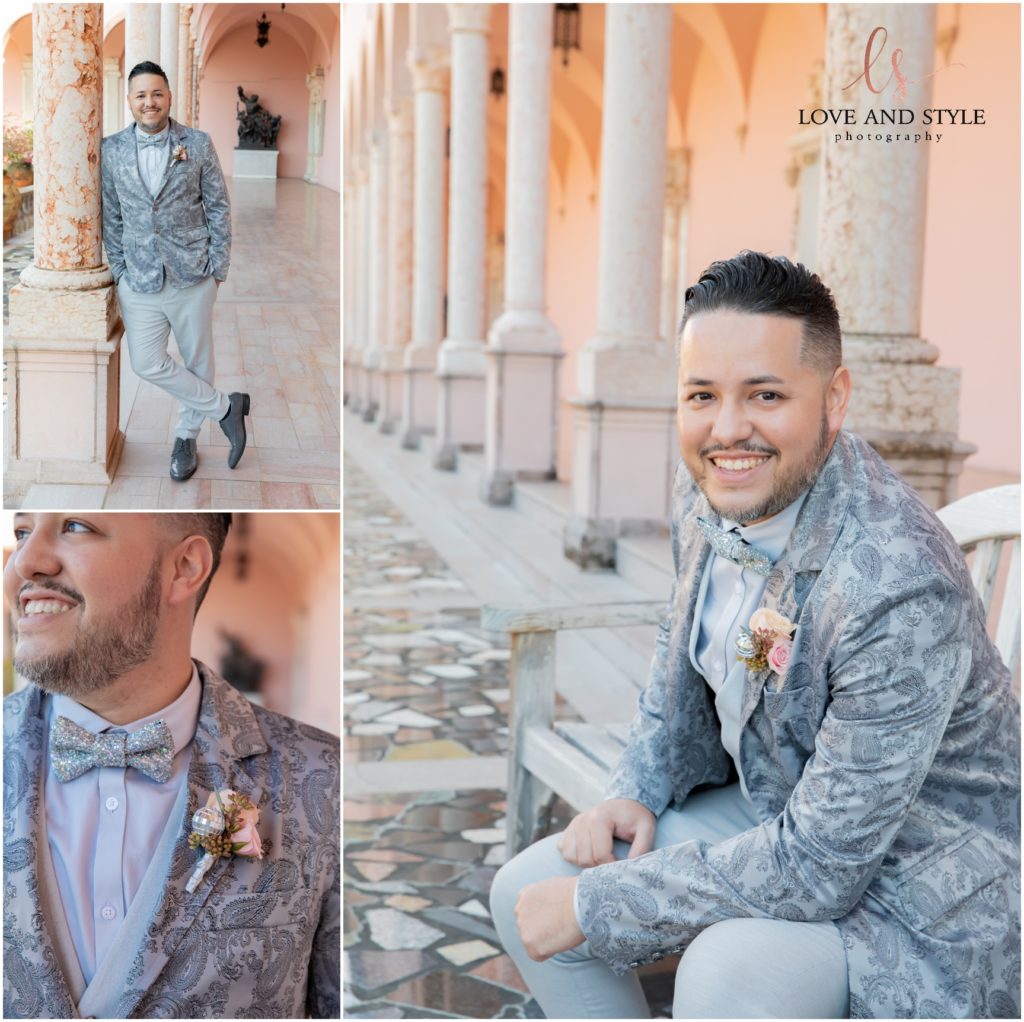 A Wedding at The Ringling Museum, shot of the groom
