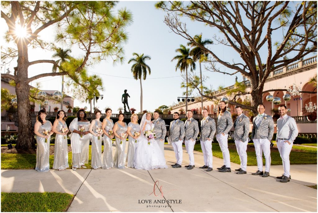 A Wedding at The Ringling Museum, wedding party