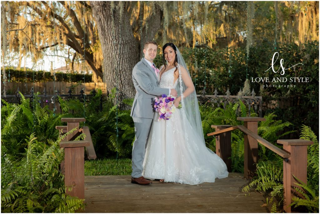 A Baker's Ranch Wedding, bride and groom under the live oak tree
