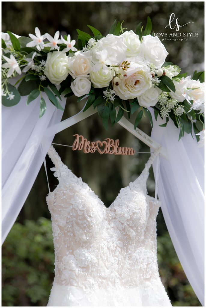 Detail shot of the bride's dress by Sarasota Wedding Photographer