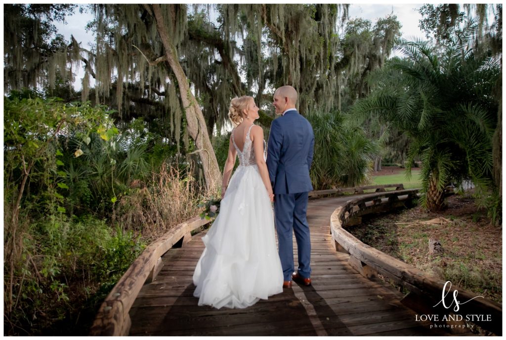 Bride and groom portrait at Sarasota Wedding at The Founders Club