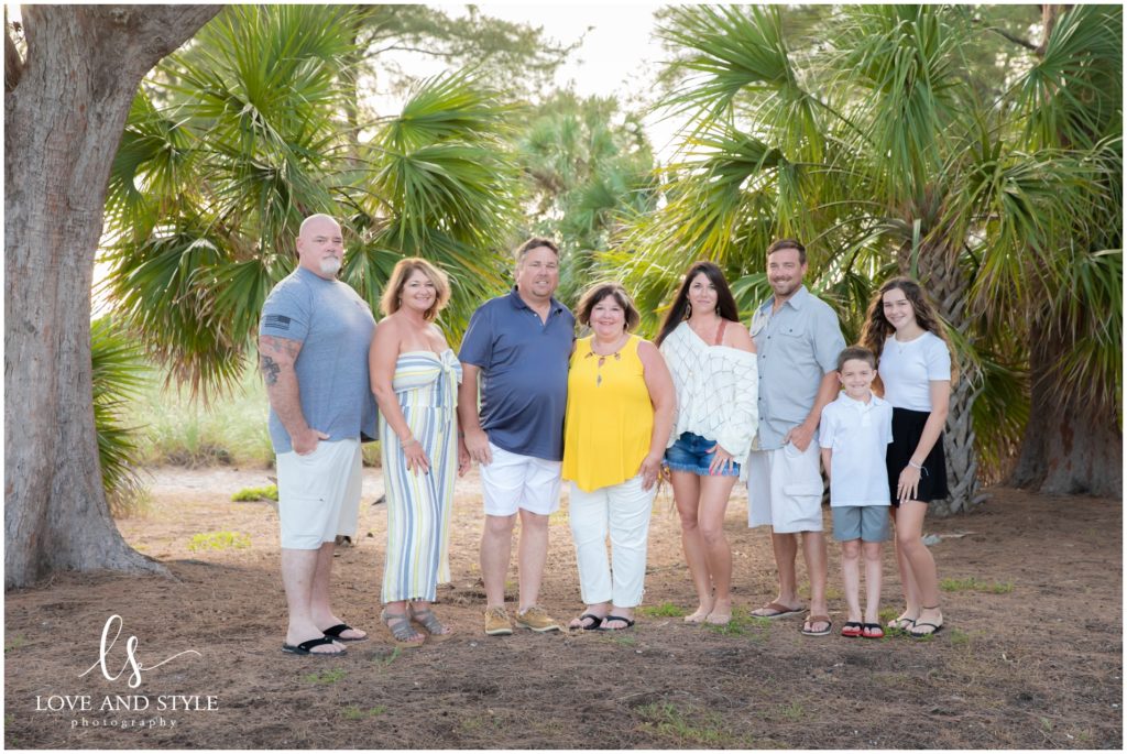 Family photo on Anna Maria Island, Florida