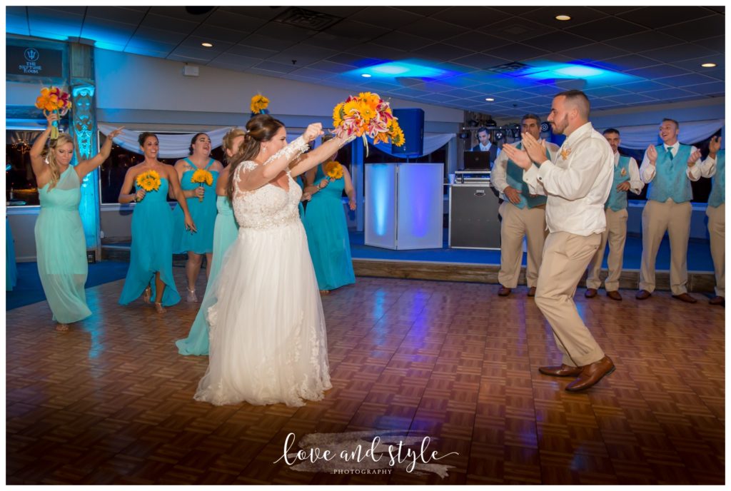 bride-groom-dancing-in The Neptune Room at The Seafood Shack