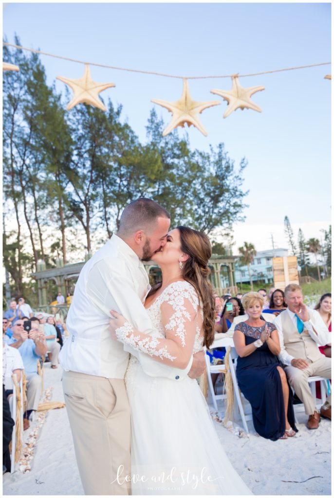 bride-groom-kissing for the first time