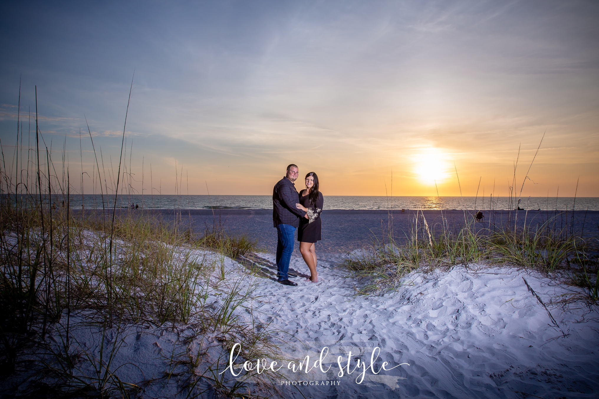 Bradenton Engagement Photography at Coquina Beach at Sunset