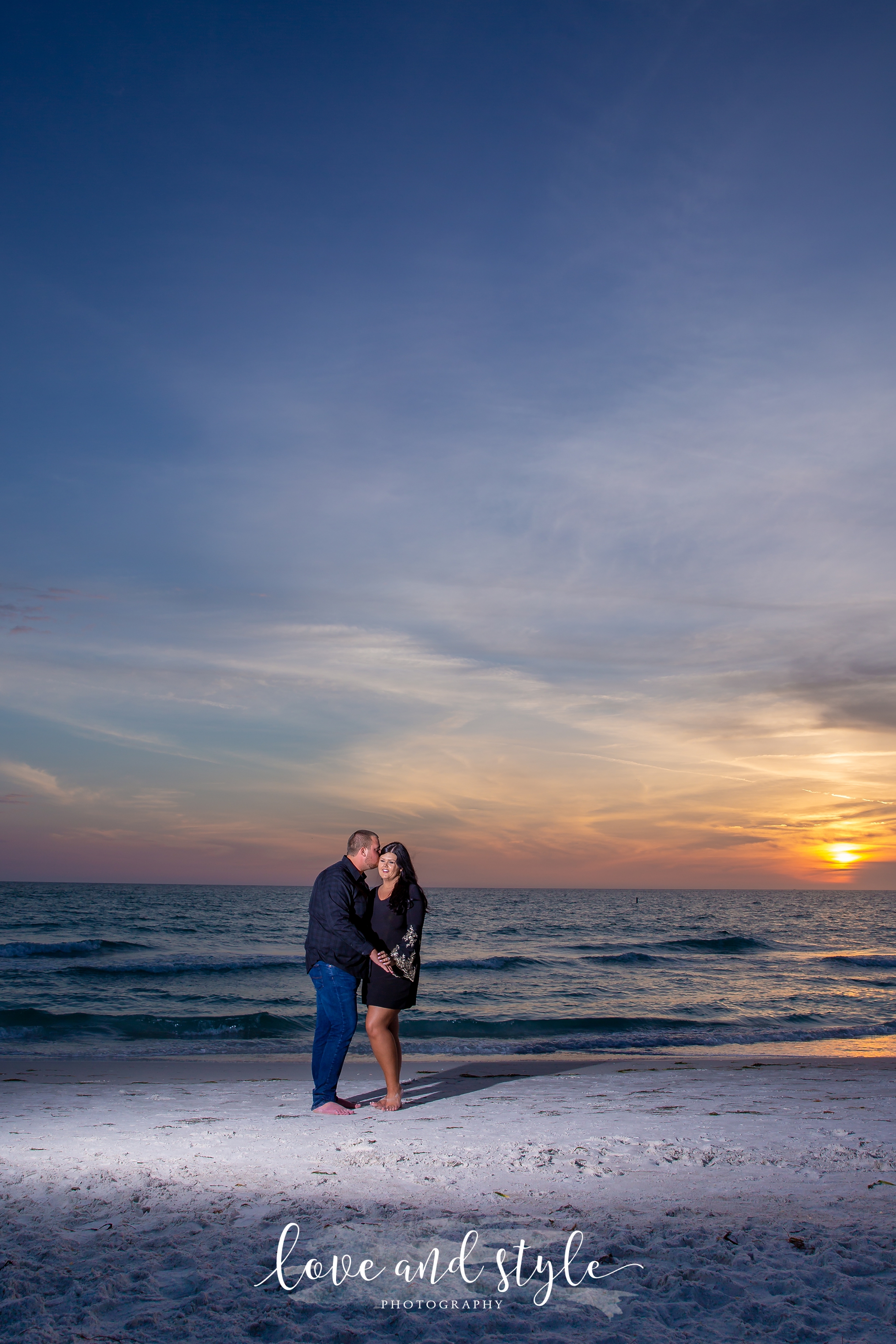 Bradenton Engagement Photography at Coquina Beach at Sunset
