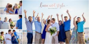 Lido Beach Wedding of the bride and groom with their family