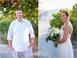 Lido Beach Wedding bride and groom portrait