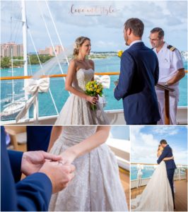 Disney Dream Cruise Wedding Photography of the ceremony