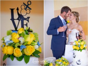 Disney Dream Cruise Wedding Photography of the bride and groom champaign toasting