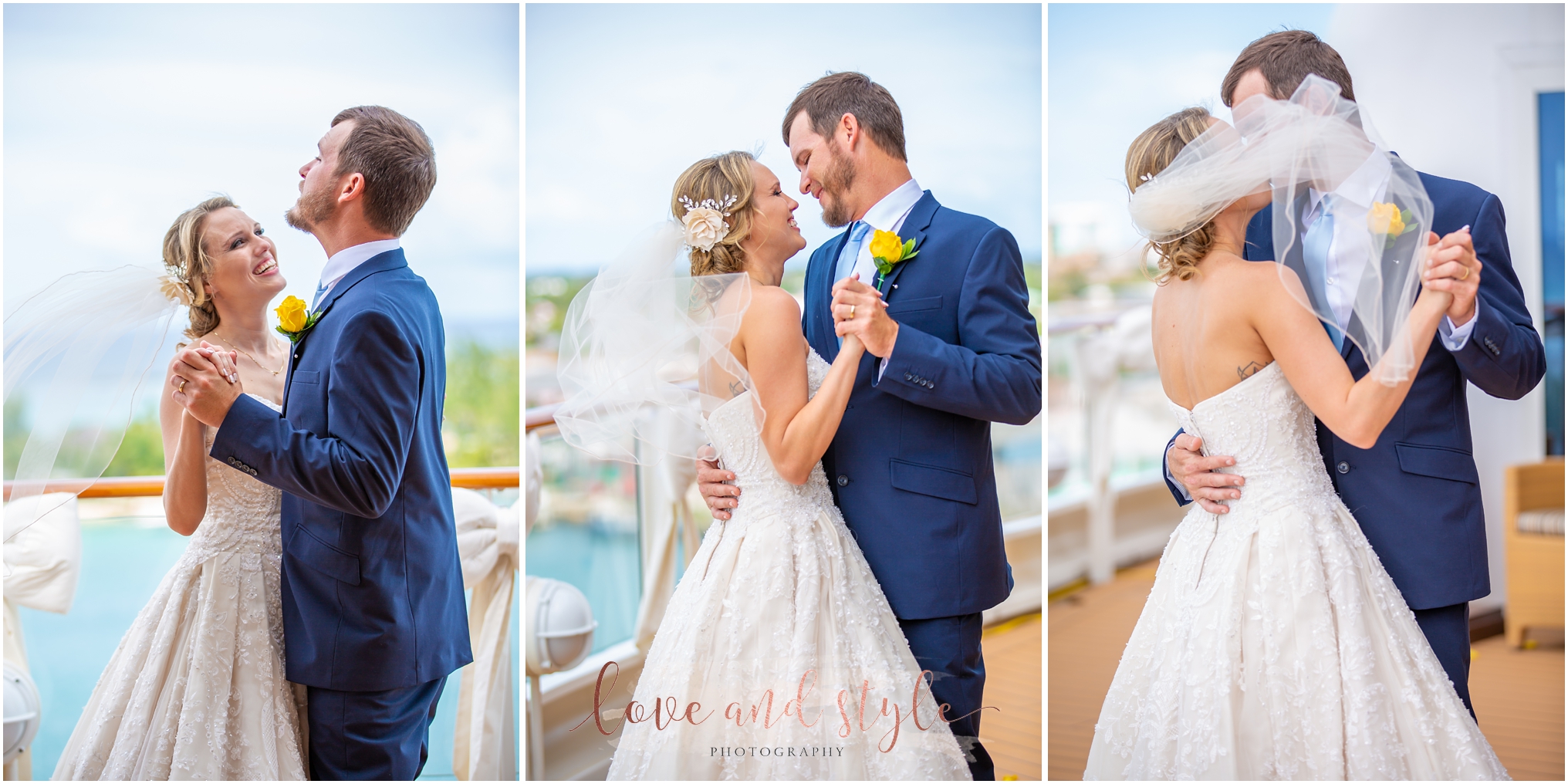 Disney Dream Cruise Wedding Photography of the bride and groom's first dance