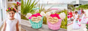 Beach House Wedding flower girl baskets