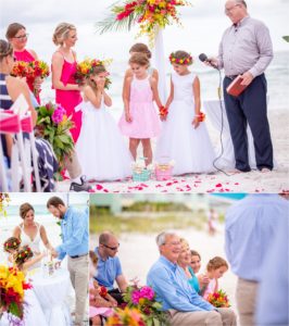 Beach House Wedding photo during the ceremony