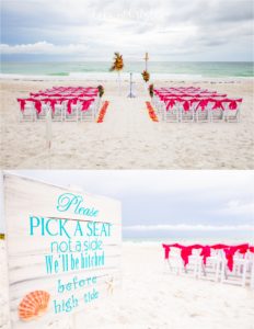 Beach House Wedding ceremony setup