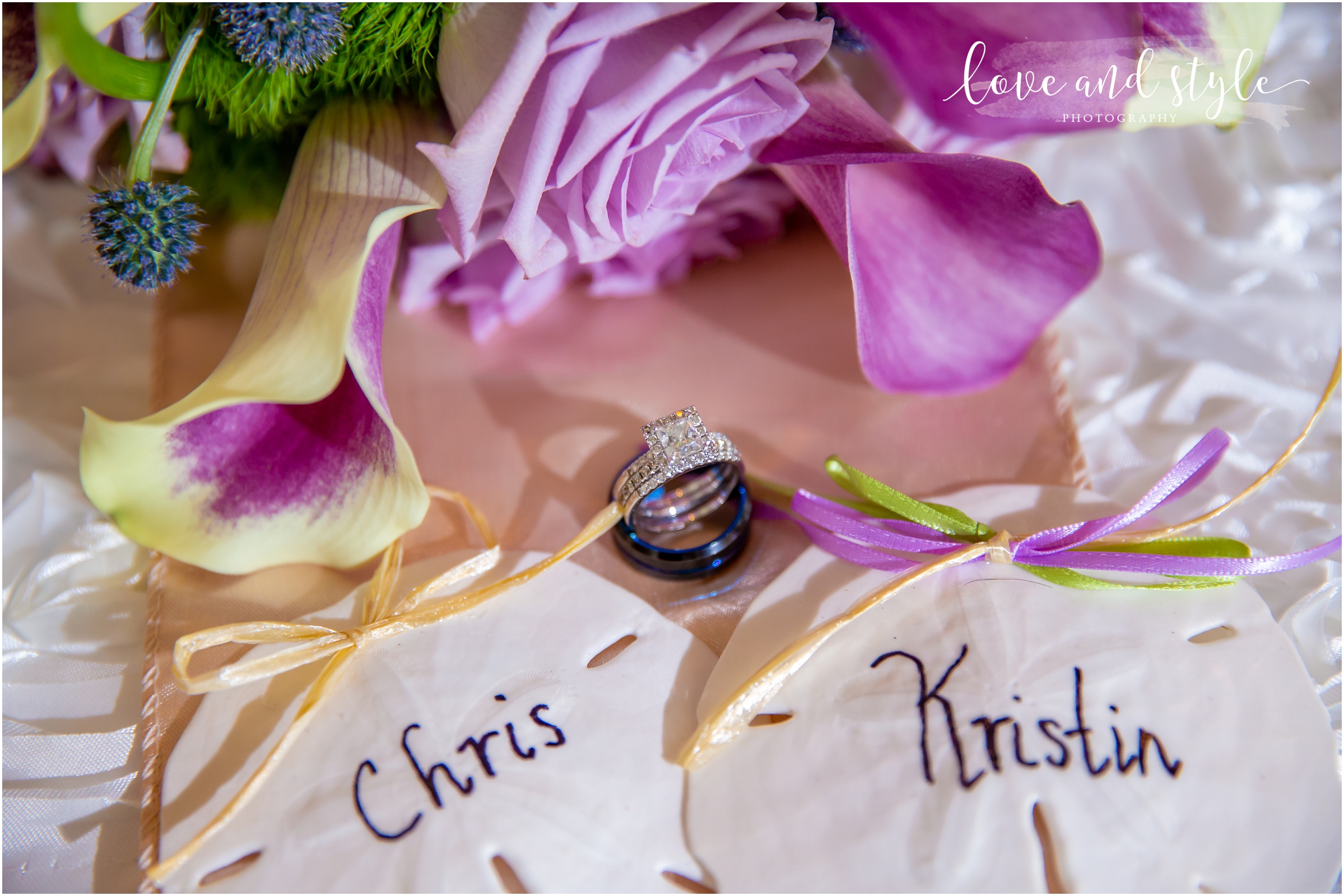 Englewood Beach Wedding by The Waverly photo of the rings and bouquet