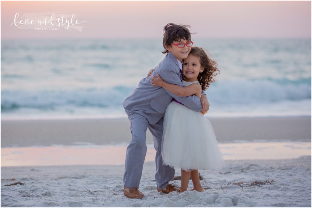 A Wedding at The Beach House on Anna Maria Island, flower girl and ring bearer