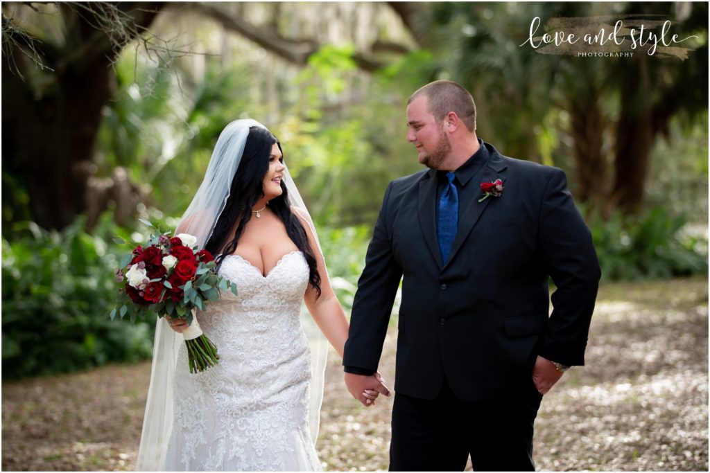 Sarasota Wedding Photographer at The Barn at Chapel Creek bride and groom portrait