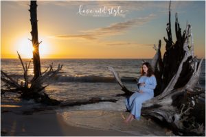 Sarasota Maternity Photographer at Beer Can Island at Sunset