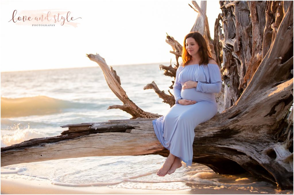 Sarasota Maternity Photographer at Beer Can Island at Sunset