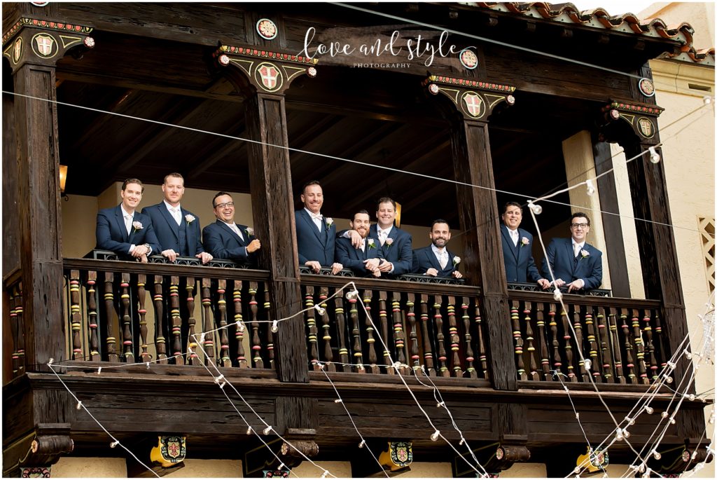 Powel Crosley Estate Wedding photo of the groom and groomsmen