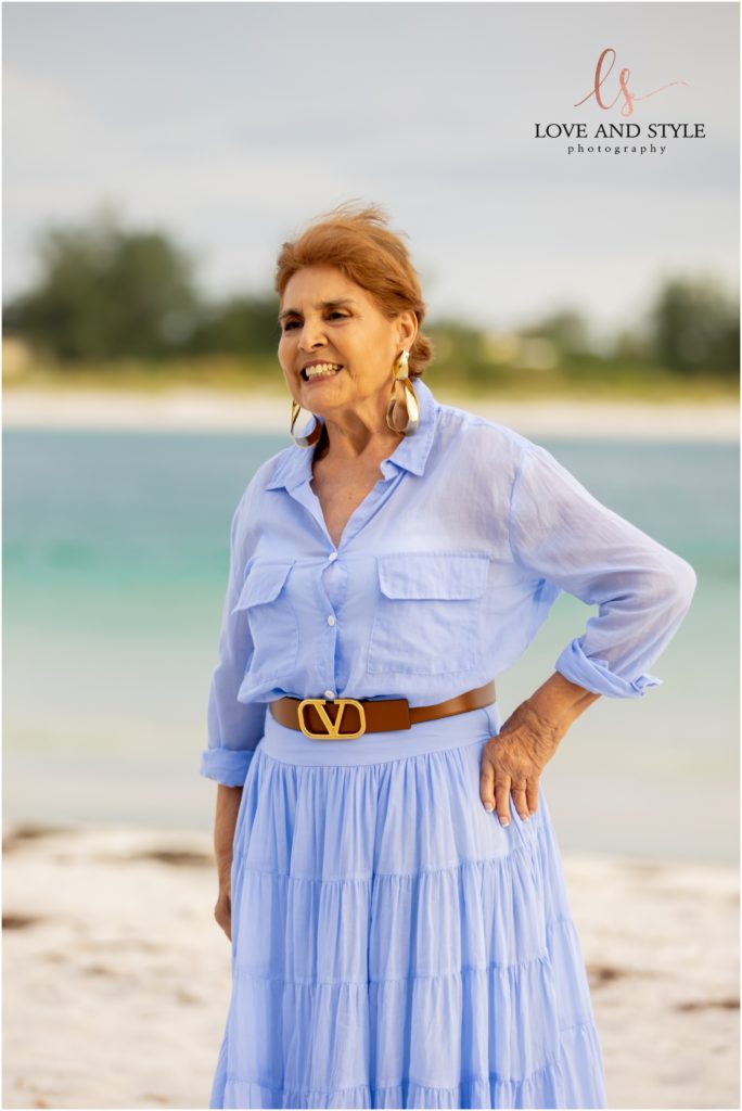 A portrait of grandma during this Anna Maria Island Family Photos session