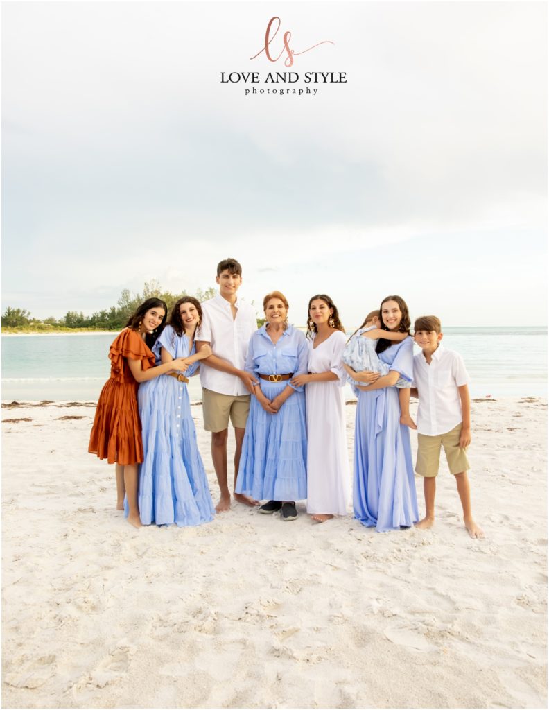 A portrait of grandma with the grand kids during this Anna Maria Island Family Photos session