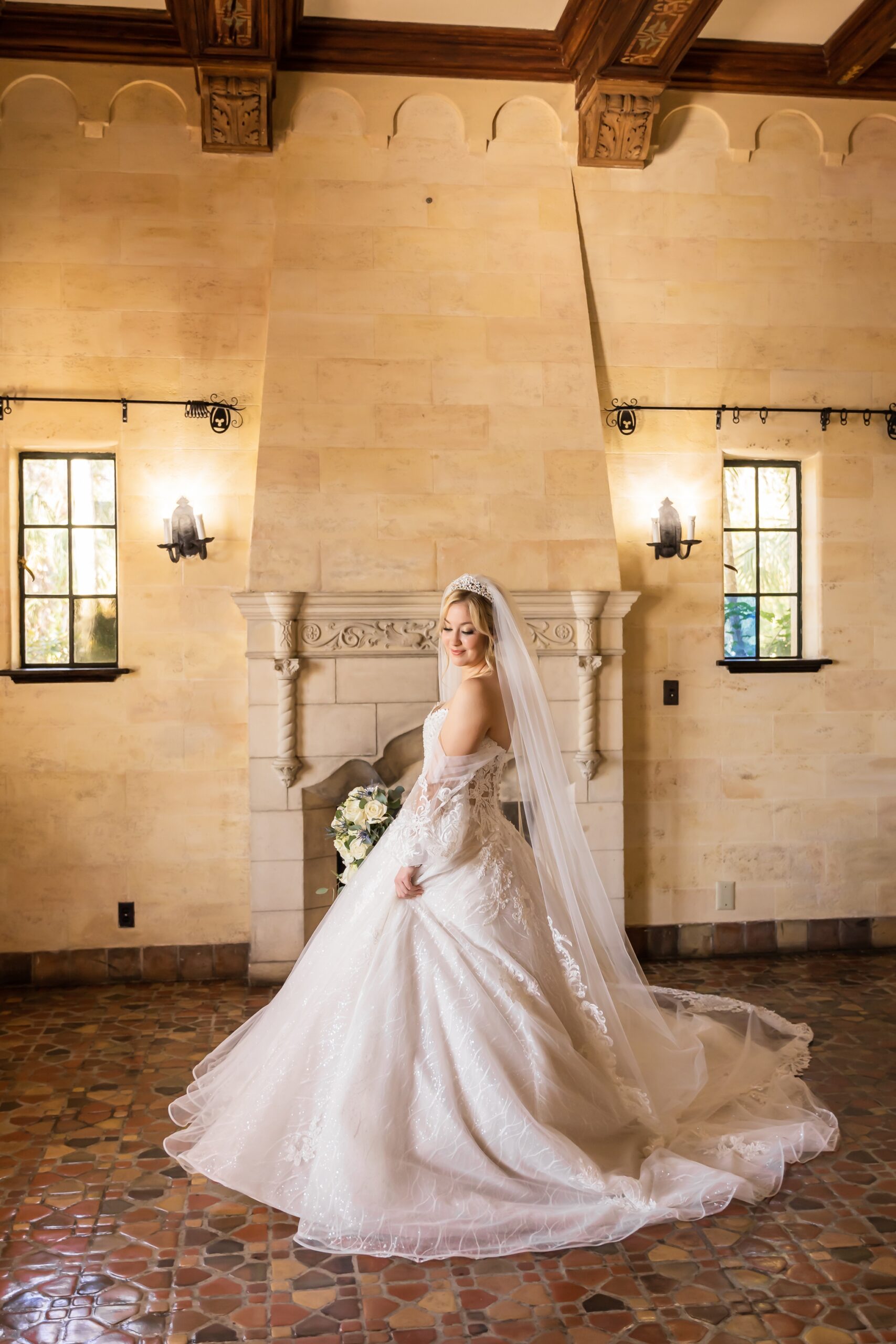 Portrait of bride, Morgan, before her Powel Crosley Estate wedding by Love and Style Photography