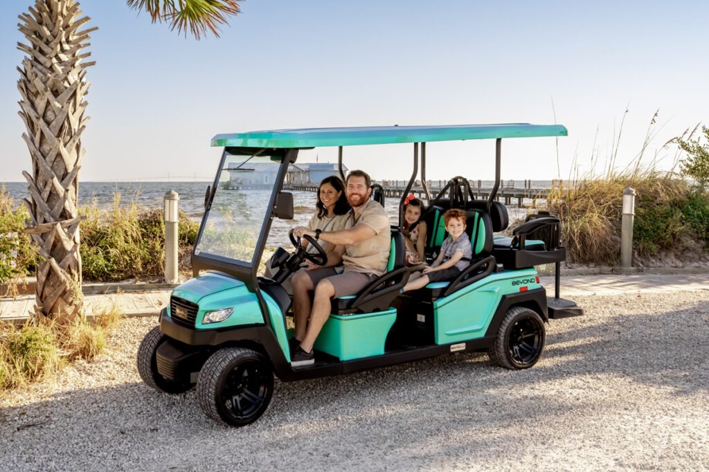 Golf cart cruising on Anna Maria Island