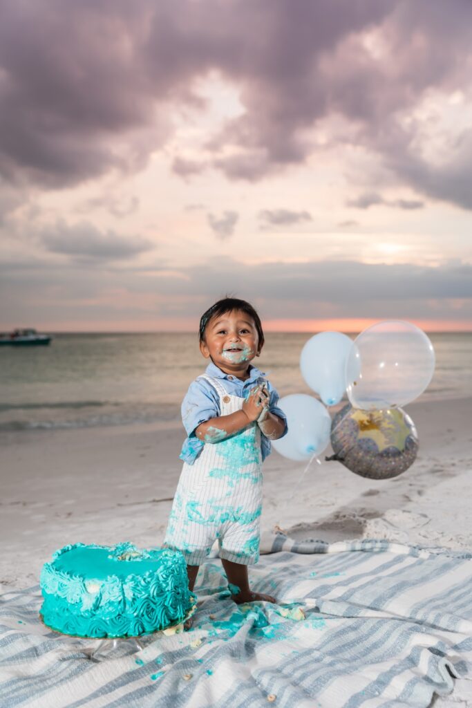 Cake Smash photo on Anna Maria Island